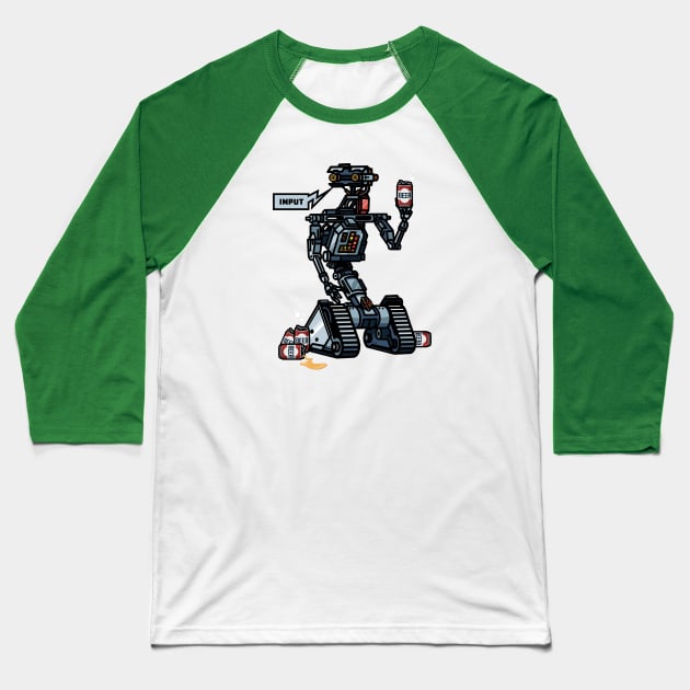 Short Circuit Johnny 5 Beers Baseball T-Shirt by stayfrostybro